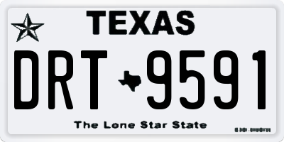 TX license plate DRT9591
