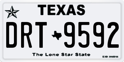 TX license plate DRT9592