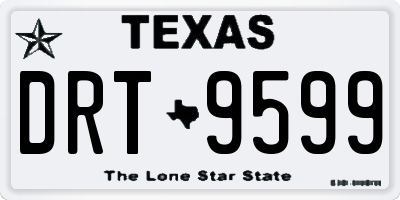 TX license plate DRT9599
