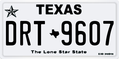 TX license plate DRT9607