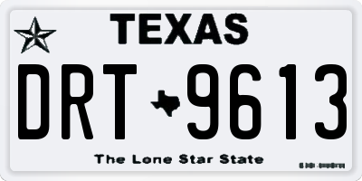 TX license plate DRT9613