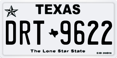 TX license plate DRT9622