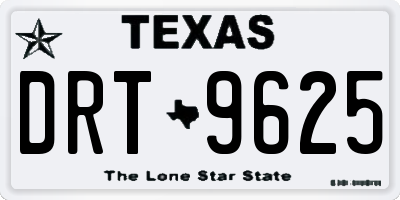 TX license plate DRT9625