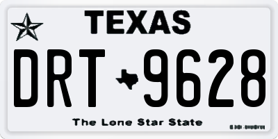 TX license plate DRT9628