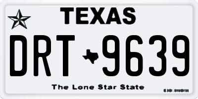 TX license plate DRT9639