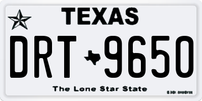 TX license plate DRT9650