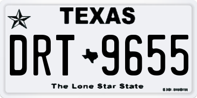TX license plate DRT9655