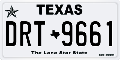 TX license plate DRT9661