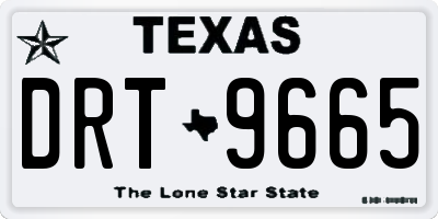 TX license plate DRT9665