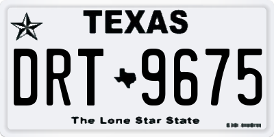 TX license plate DRT9675