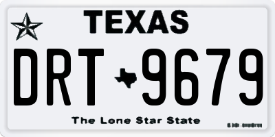 TX license plate DRT9679