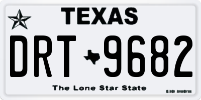 TX license plate DRT9682