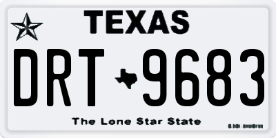 TX license plate DRT9683