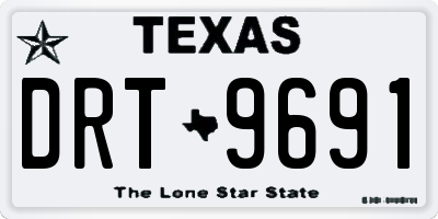 TX license plate DRT9691