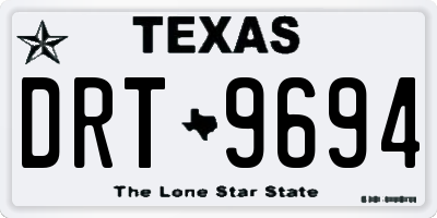TX license plate DRT9694