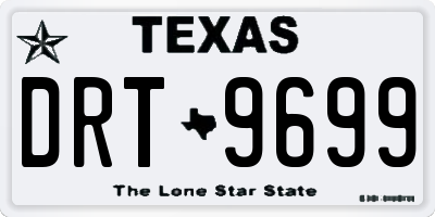 TX license plate DRT9699