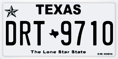 TX license plate DRT9710