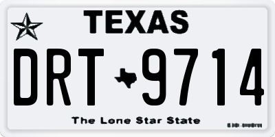 TX license plate DRT9714