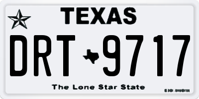TX license plate DRT9717