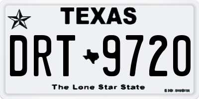 TX license plate DRT9720