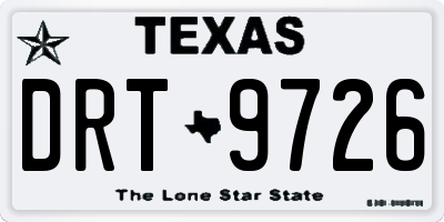 TX license plate DRT9726