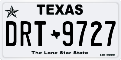 TX license plate DRT9727