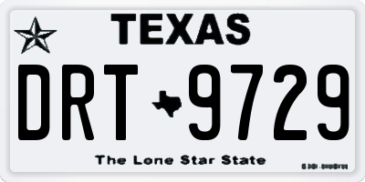 TX license plate DRT9729