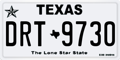 TX license plate DRT9730