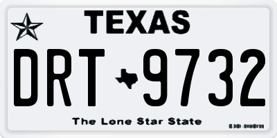 TX license plate DRT9732