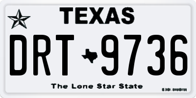 TX license plate DRT9736