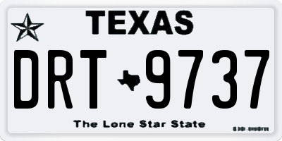 TX license plate DRT9737