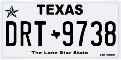 TX license plate DRT9738