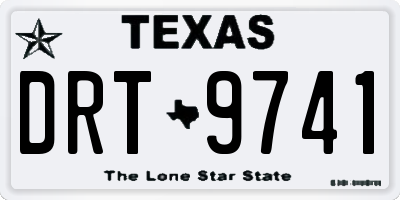 TX license plate DRT9741