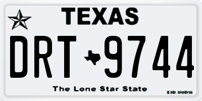 TX license plate DRT9744
