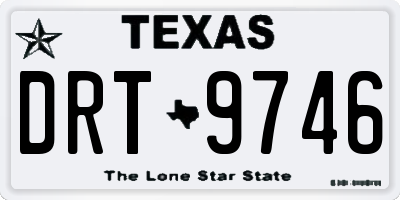 TX license plate DRT9746