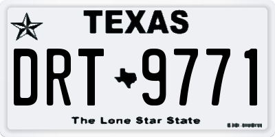 TX license plate DRT9771