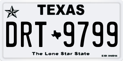 TX license plate DRT9799