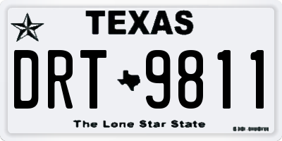 TX license plate DRT9811