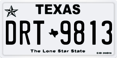 TX license plate DRT9813