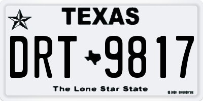 TX license plate DRT9817