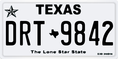 TX license plate DRT9842
