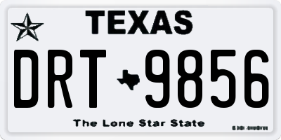 TX license plate DRT9856