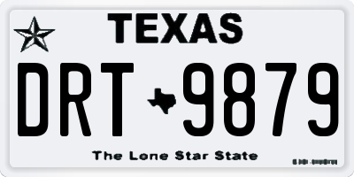 TX license plate DRT9879