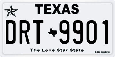 TX license plate DRT9901