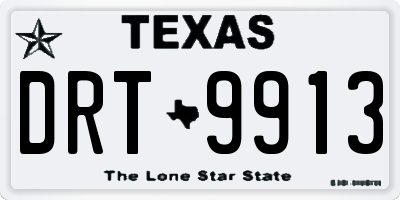 TX license plate DRT9913