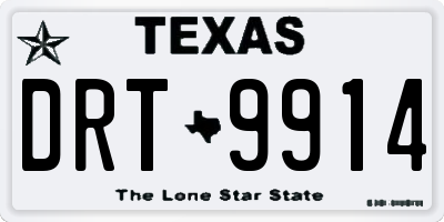 TX license plate DRT9914