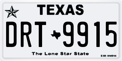 TX license plate DRT9915
