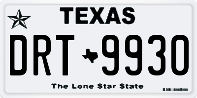 TX license plate DRT9930