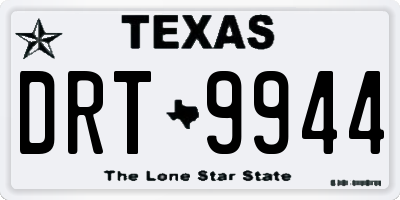 TX license plate DRT9944