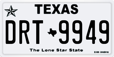 TX license plate DRT9949